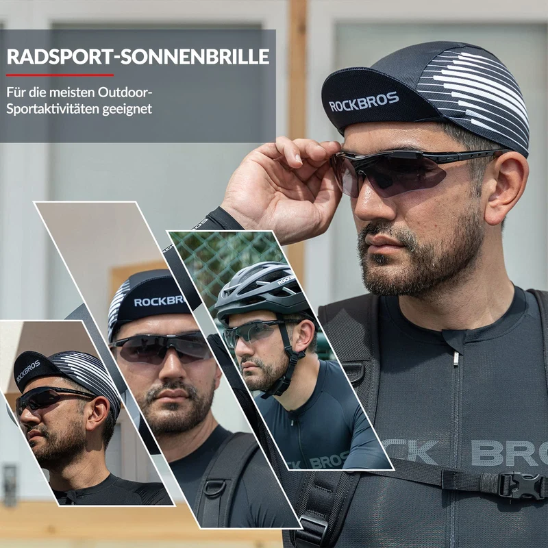 ROCKBROS 광변색 Sportbrillen Mit Austauschbarem Elastischem Stirnband