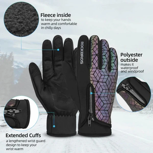 Fleece Full Finger Cycling Gloves