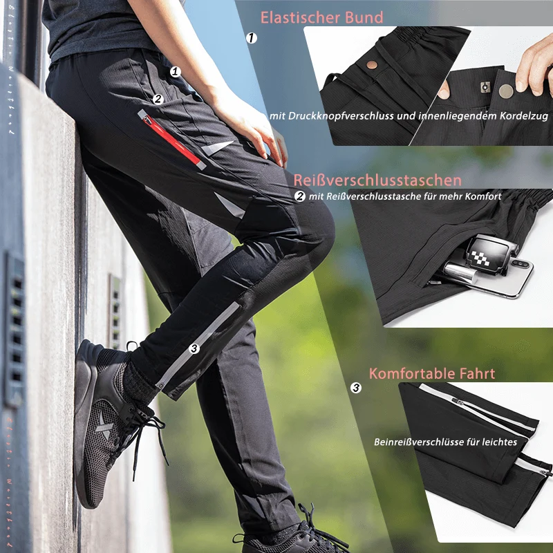 ROCKBROS Herren Radlerhose Atmungsaktiv Lang Fahrradhose M-4XL