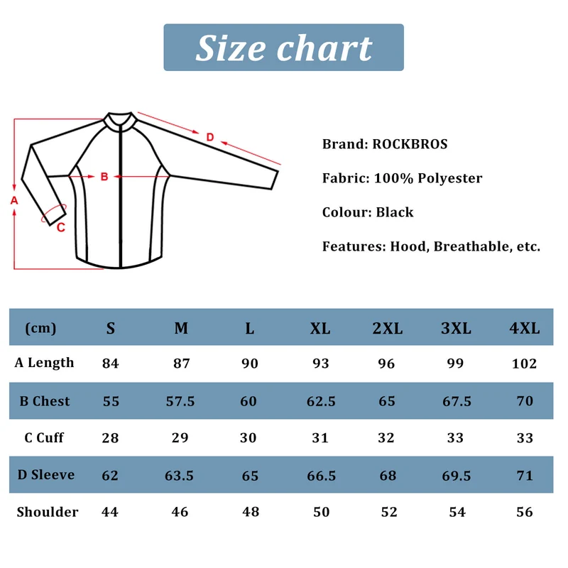 Unisex Long Waterproof Raincoat