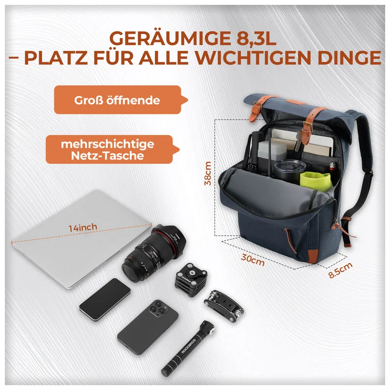 브롬톤 배낭용 Fahrradtasche Lenkertasche 7.7L+0.6L