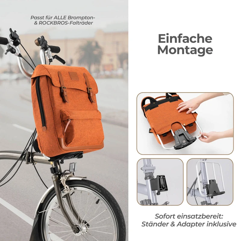 브롬톤 배낭용 Fahrradtasche Lenkertasche 7.7L+0.6L