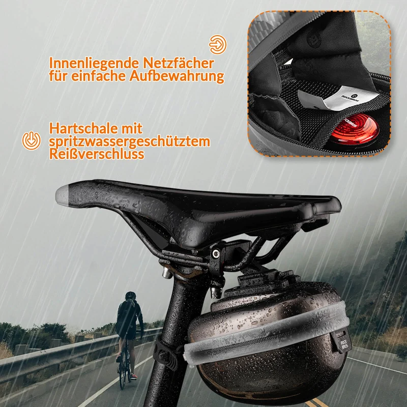 Fahrrad Satteltaschen Hard Shell Reflektierend 0,4 L mit Halterung