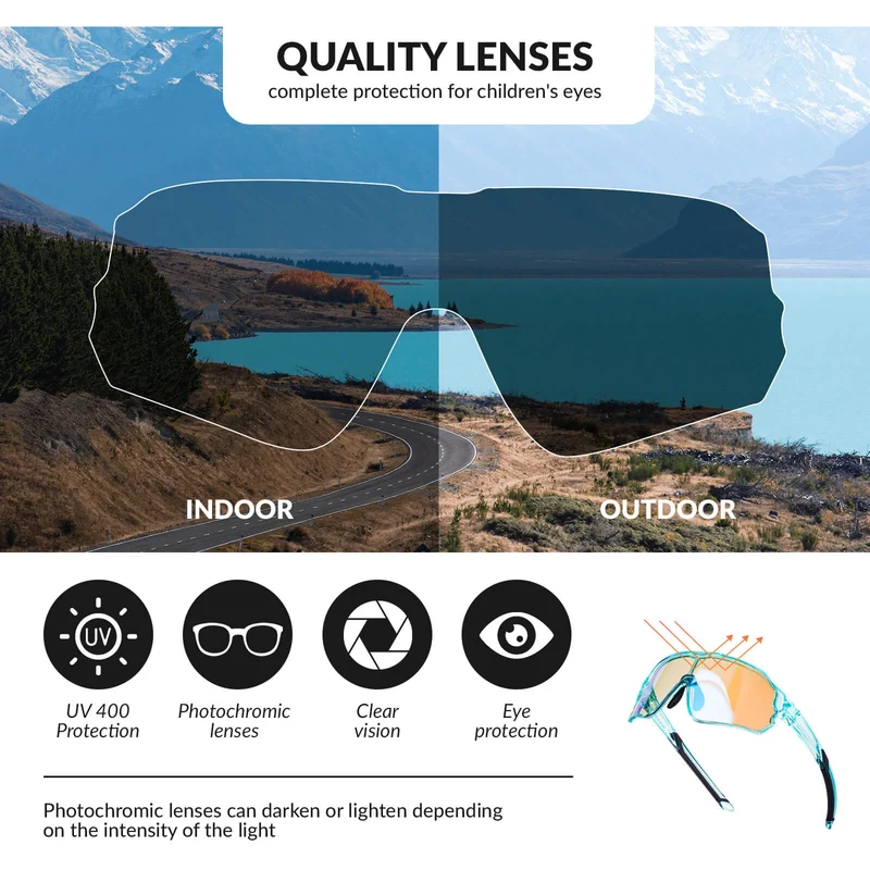 Kids Photochromic Cycling Sunglasses