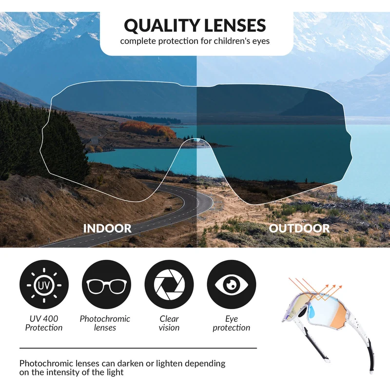 Kids Photochromic Cycling Sunglasses