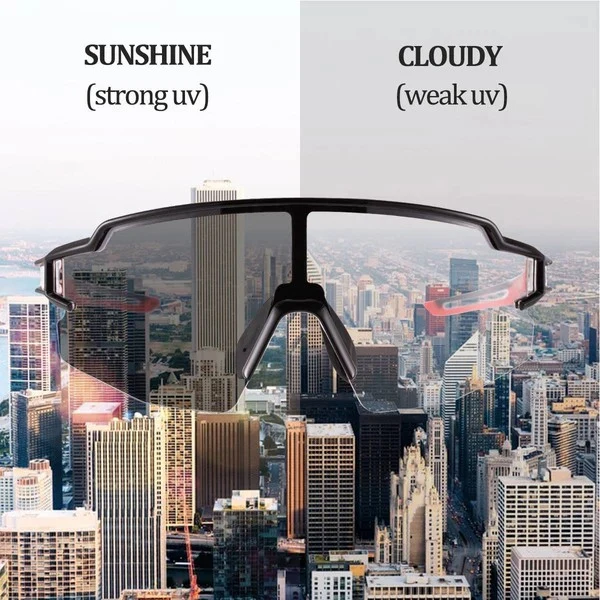 Half Frame Photochromic Cycling Sunglasses