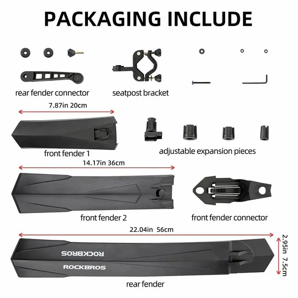 Adjustable Mountain Bike Fender Set