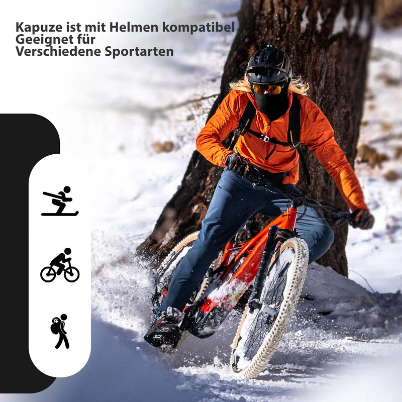 ROCKBROS Balaclava Winter Skimaske Warm Sturmske Unisex Einheitsgröße