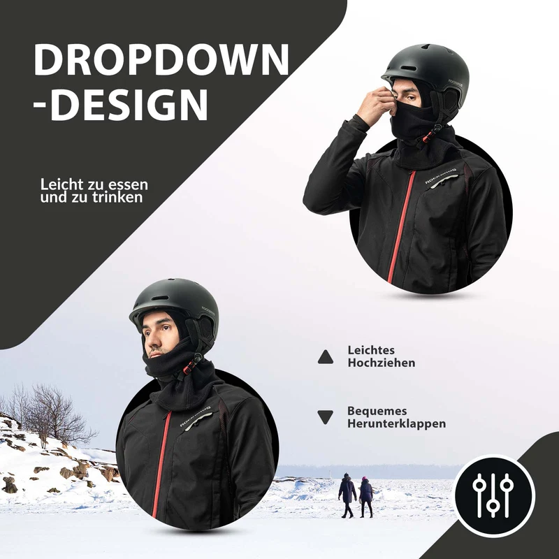 ROCKBROS Balaclava Winter Skimaske Warm Sturmske Unisex Einheitsgröße