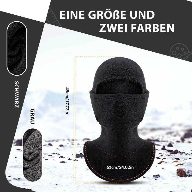 ROCKBROS Balaclava Winter Skimaske Warm Sturmske Unisex Einheitsgröße