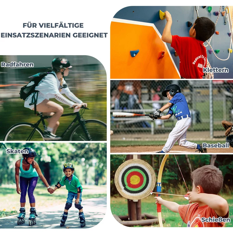 ROCKBROS Kinder Fahrradhandschuhe Atmungsaktiv & Rutschfest Mit SBR-Schutz