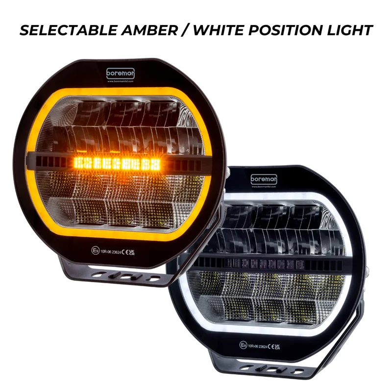 Boreman Halo LED-Fernscheinwerfer mit Blitzlicht