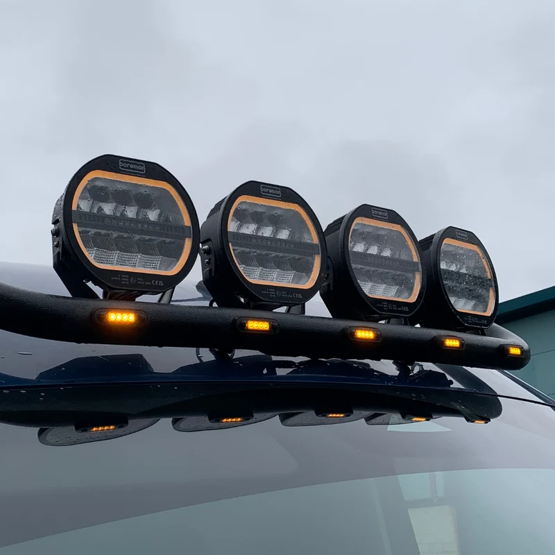 Boreman Halo LED-Fernscheinwerfer mit Blitzlicht