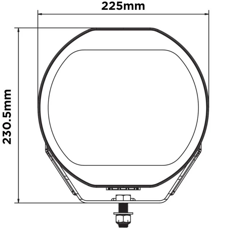Boreman Halo LED-Fernscheinwerfer mit Blitzlicht