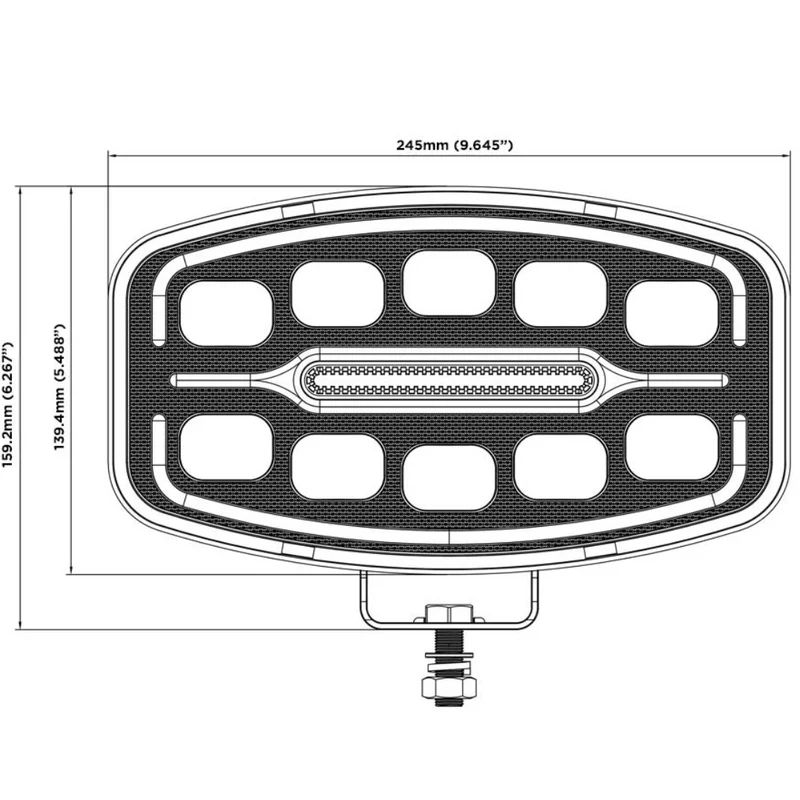 Boreman Polaris LED-Fernscheinwerfer mit bernsteinfarbenem/klarem Positionslicht