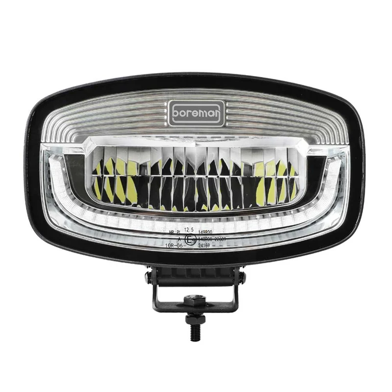 Boreman Phantom Silberne LED Jumbo-Fahrleuchte mit gelbem/weißem Positionslicht