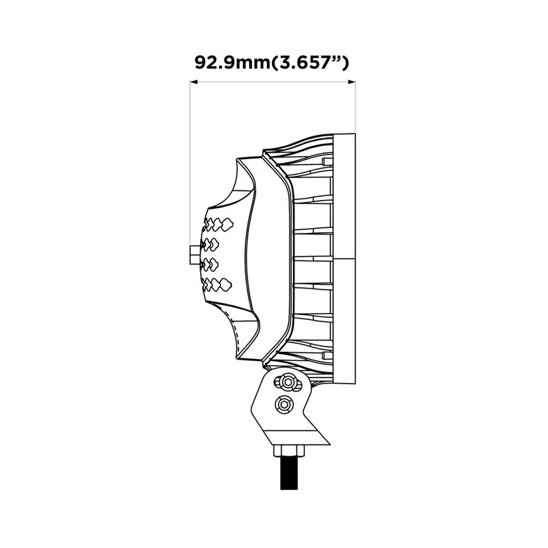 Boreman Phantom Silberne LED Jumbo-Fahrleuchte mit gelbem/weißem Positionslicht