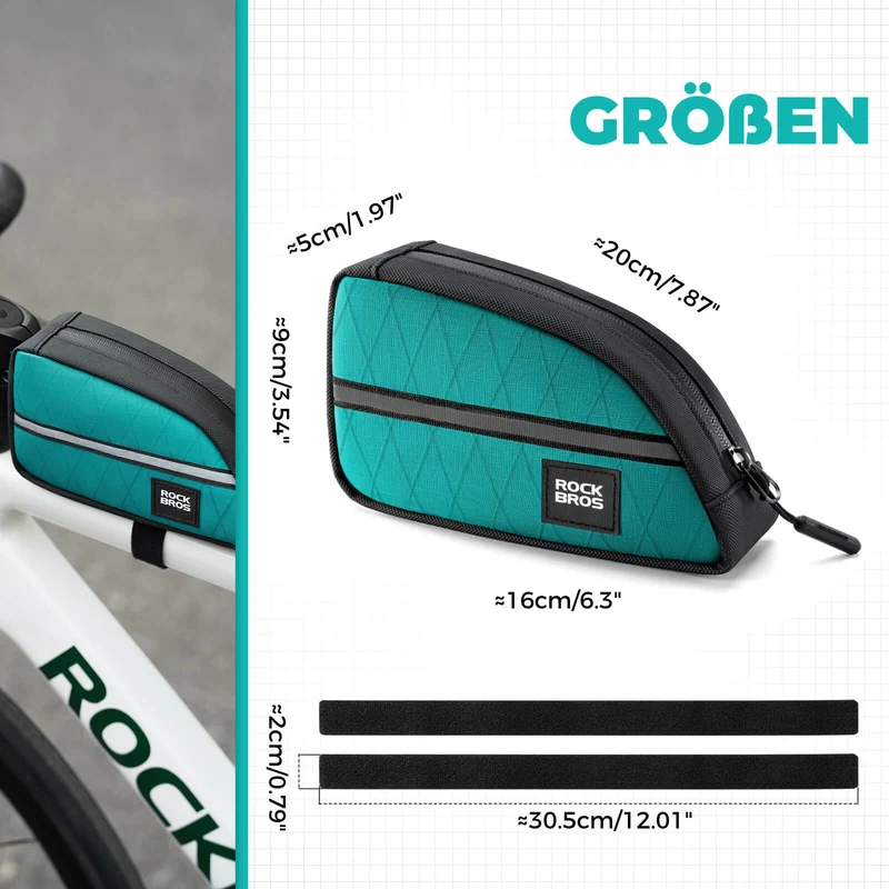 Oberrohrtasche 0,8L Leicht für Klapprad Falträder