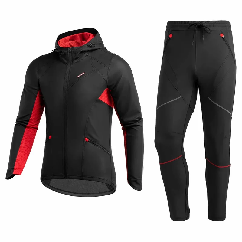 Windproof Thermal Cycling Jacket & Pants Set