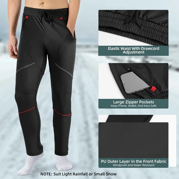 Unisex Fleece Lined Thermal Cycling Pants