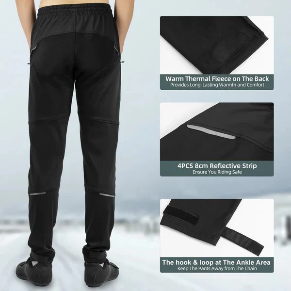 Unisex Fleece Lined Thermal Cycling Pants