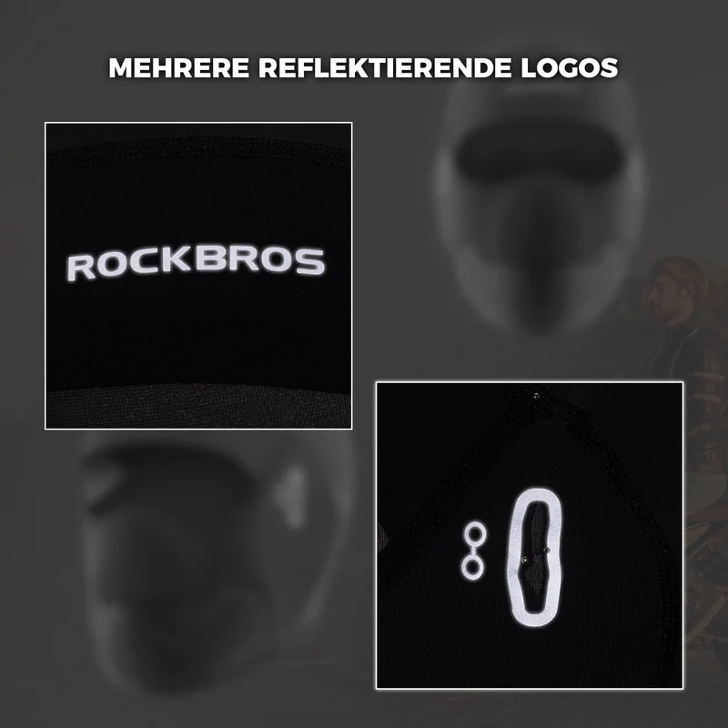 ROCKBROS Sturmhauben mit Polstern Balaclava Sommer Gesichtsschutz Elastisch