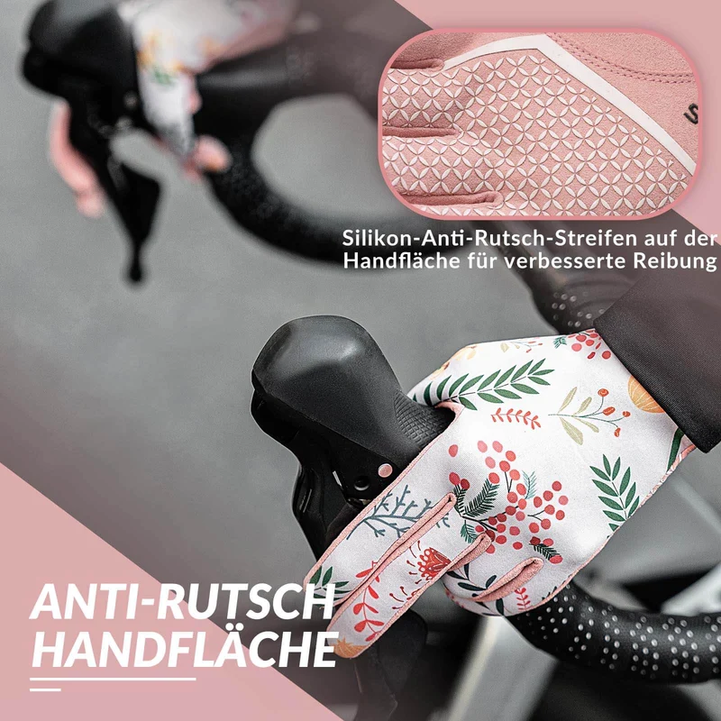ROCKBROS Fahrradhandschuhe Damen Winddicht Handschuhe Touchscreen Atmungsaktiv
