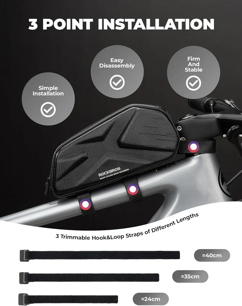 ROCKBROS Fahrrad Rahmentasche Fahrradtasche Oberrohrtasche 1.4L