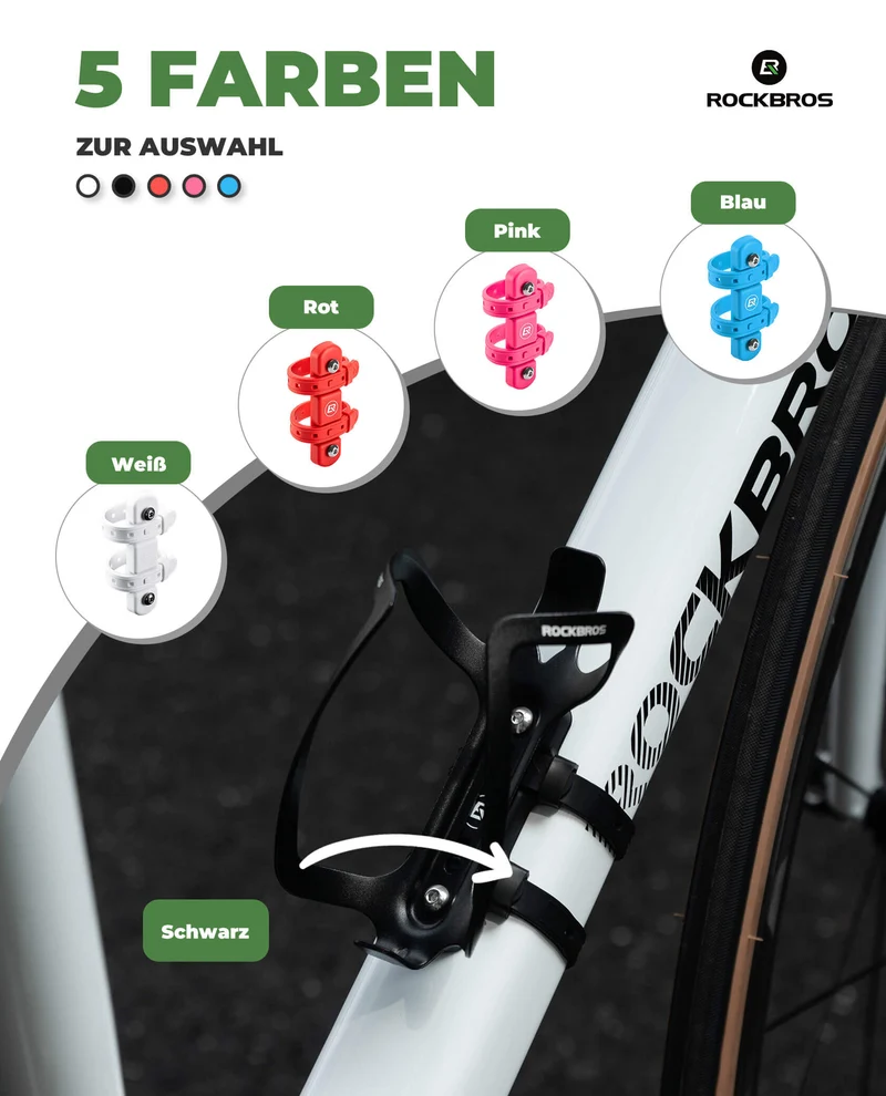 ROCKBROS Universal Flaschenhalter für Fahrrad Kein Stanzen Basis für Umbau