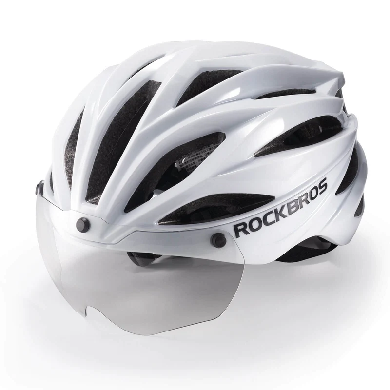 ROCKBROS Fahrradhelm Magnetischer Abnehmbarer MTB Helm mit Visier