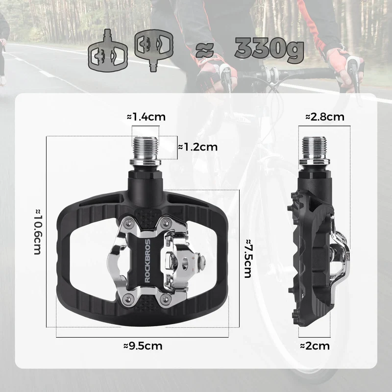 SPD-Klickpedale 및 Plattformpedale 2-in-1 잉크. 클리트 9/16"