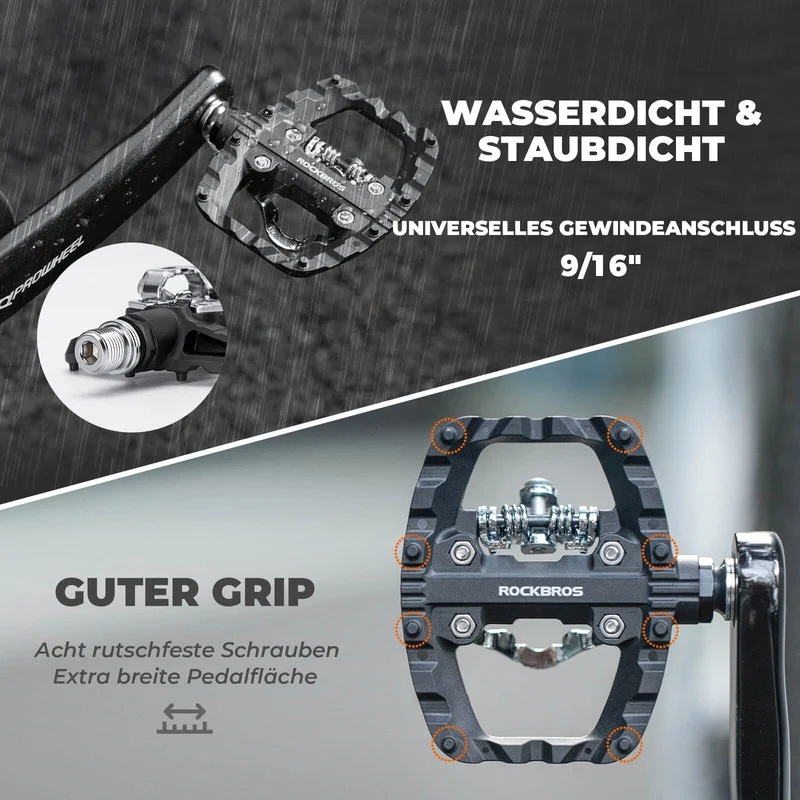 SPD-Klickpedale 및 Plattformpedale 2-in-1 잉크. 클리트 9/16"