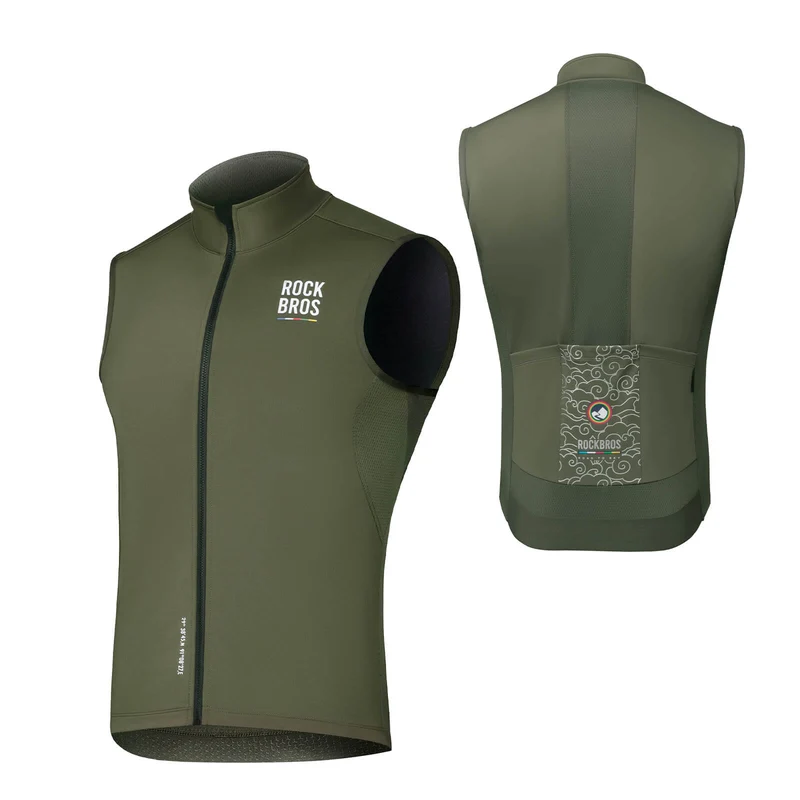 ROAD TO SKY Herren Fahrradjacke ärmellose Weste Laufweste Atmungsaktiv
