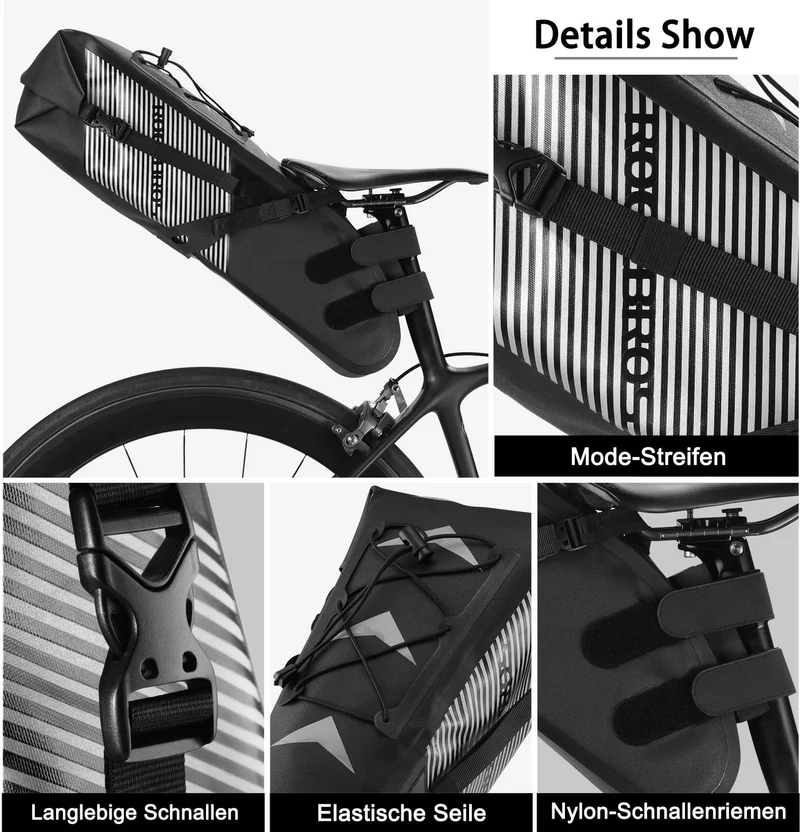 ROCKBROS Fahrrad Satteltasche IPX7 방수 시트타쉐 10L