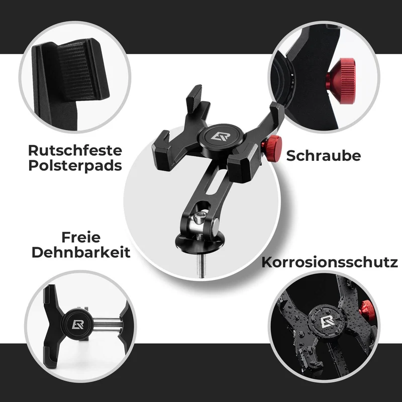 Fahrrad Handyhalterung 180° Drehbar for Handy 4.7~7.09"