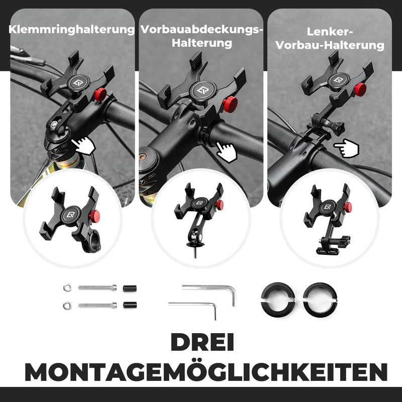 Fahrrad Handyhalterung 180° Drehbar for Handy 4.7~7.09"