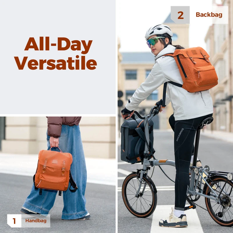 Folding Bike Handlebar Bag Backpack - 8.3L