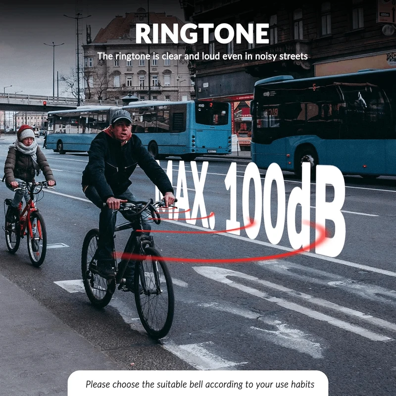 Rennrad Fahrradklingel 100dB fir gebogene Lenker 22,2mm