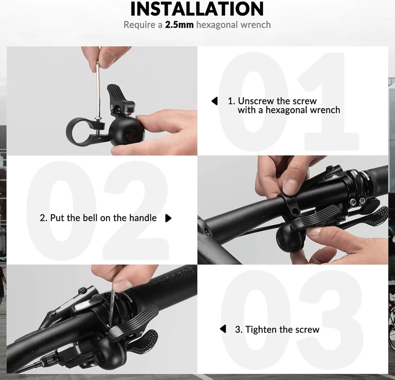 Rennrad Fahrradklingel 100dB fir gebogene Lenker 22,2mm