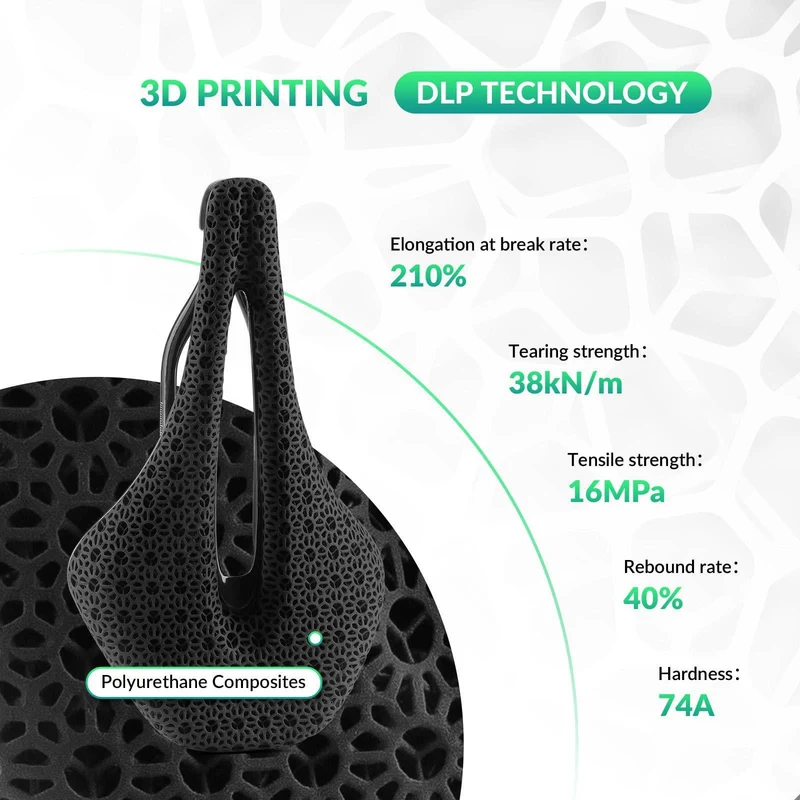 ROCKBROS 3D Druck Carbon Rennradsattel Ultraleicht Stoßdämpfender Ergonomischer