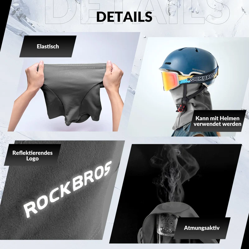 ROCKBROS Sturmhaube Herbst 겨울 야외스포츠용 발라클라바 남녀공용