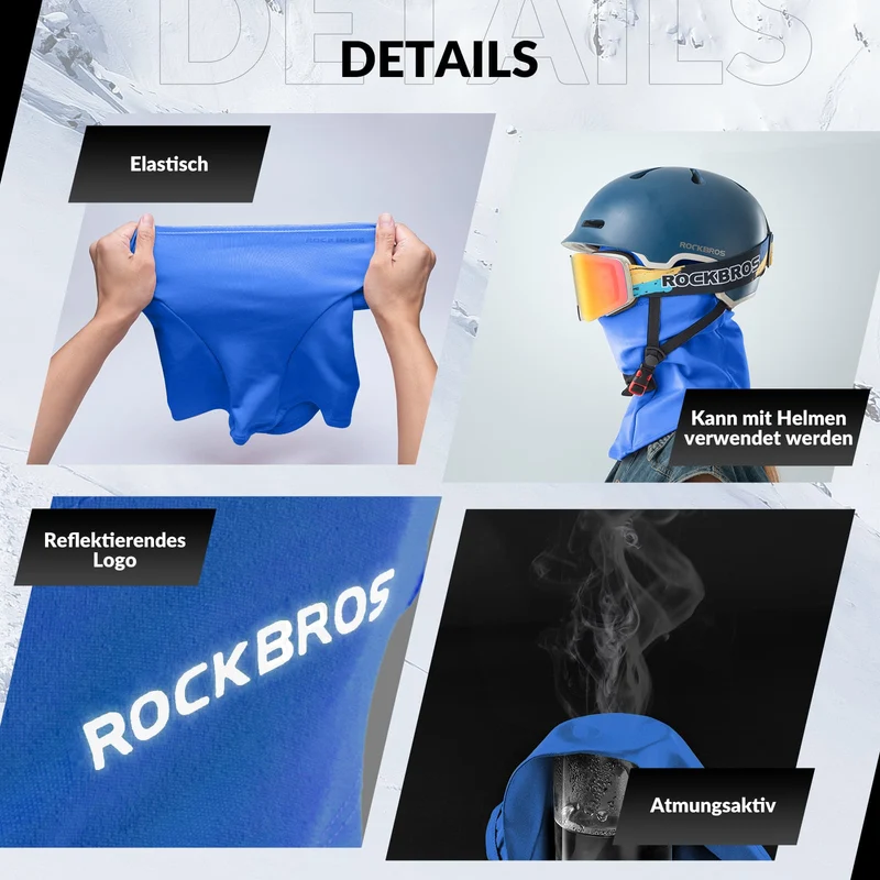 ROCKBROS Sturmhaube Herbst 겨울 야외스포츠용 발라클라바 남녀공용