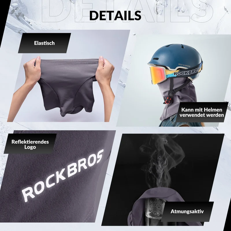 ROCKBROS Sturmhaube Herbst 겨울 야외스포츠용 발라클라바 남녀공용
