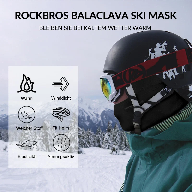 ROCKBROS Sturmhaube Herbst 겨울 야외스포츠용 발라클라바 남녀공용