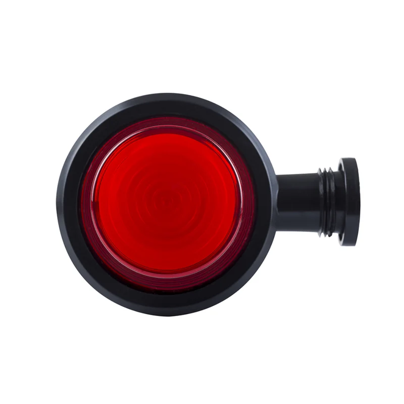 Kurze dänische LED-Markierungsleuchte im Old-School-Stil / Rote und weiße Neonlinse