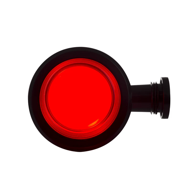 Kurze dänische LED-Markierungsleuchte im Old-School-Stil / Rote und weiße Neonlinse