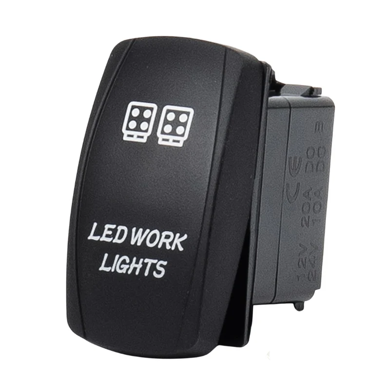 Rechteckiger Ein-/Ausschalter mit LEDs / Arbeitsleuchten