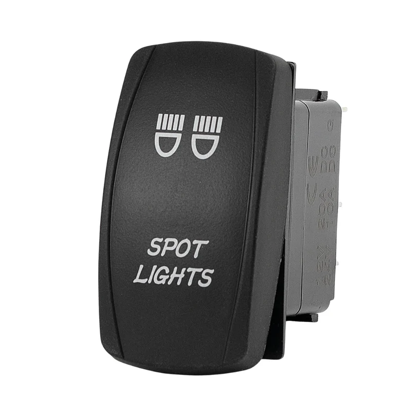 Rechteckiger Ein-/Ausschalter mit LEDs/Spots