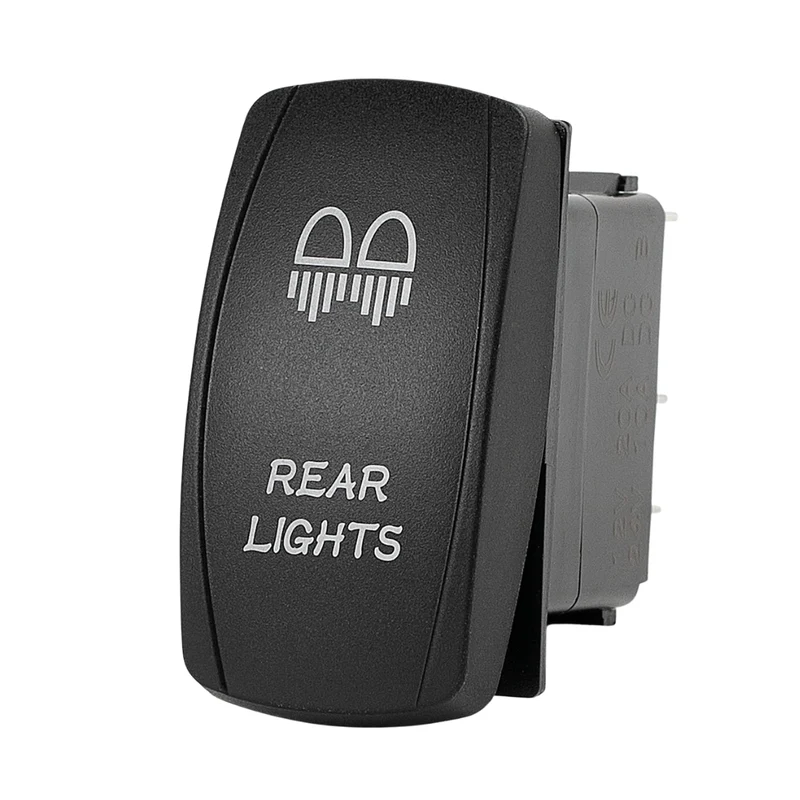 Rechteckiger Ein-/Ausschalter mit LEDs / Rückleuchten