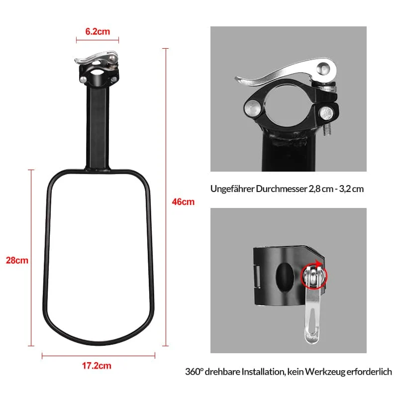 ROCKBROS Gepäckträgertasche Wasserfest Schnellspanner Design mit Halterung